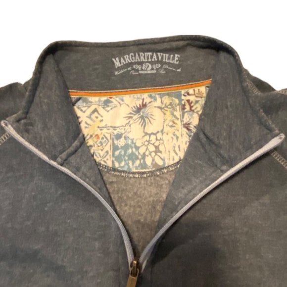 Men's Margaritaville Quarter-Zip Pullover, Large - Picture 2 of 6